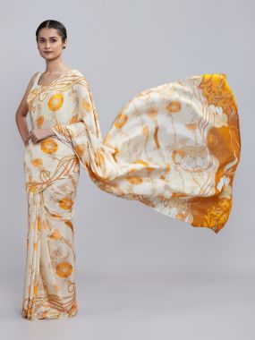 Linear Bouquet Saree