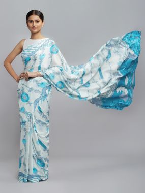 Linear Bouquet Saree