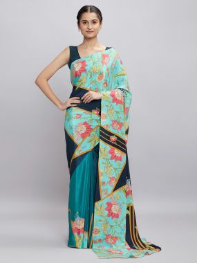 Geometric Bouquet Saree