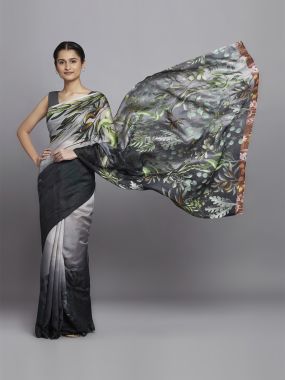 Vintage Woodland Saree