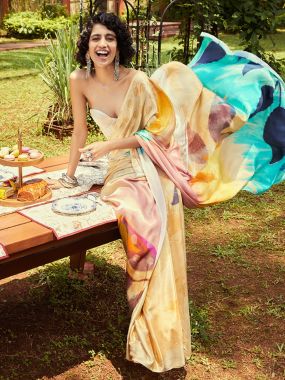 Festive Foliage Saree