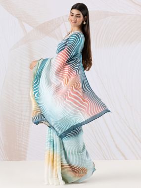 Surreal Silhouettes Saree
