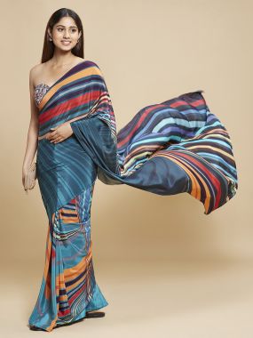 Meandering Lines Saree