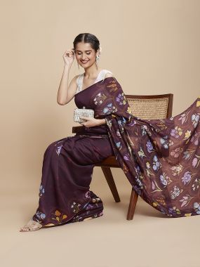Modern Florals Saree
