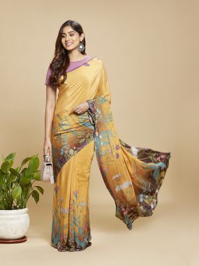 Floral Wildlings Saree