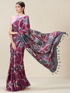 Bleached Blossoms Saree