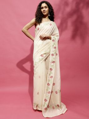 Handcrafted Petals Saree