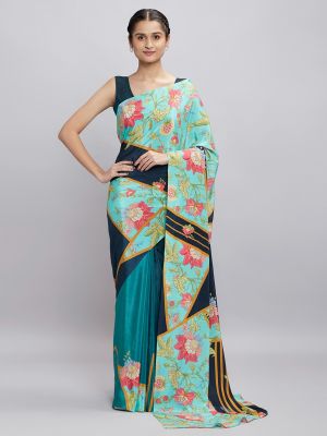 Geometric Bouquet Saree