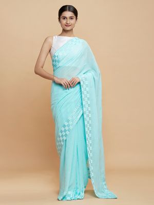 Music Notes Saree