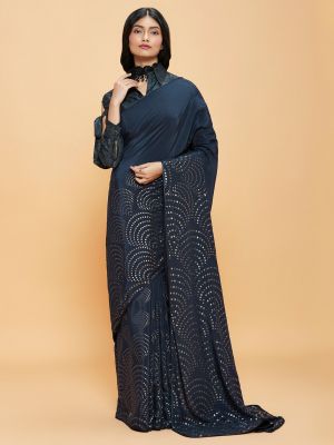Shimmering Streaks Saree