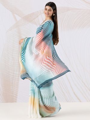 Surreal Silhouettes Saree