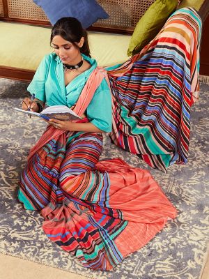 Meandering Lines Saree