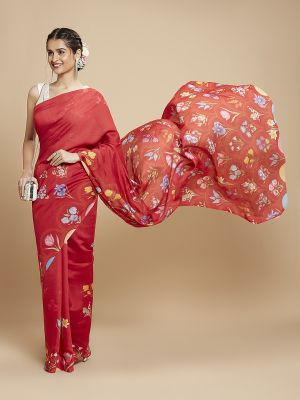 Modern Florals Saree