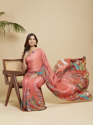 Floral Wildlings Saree