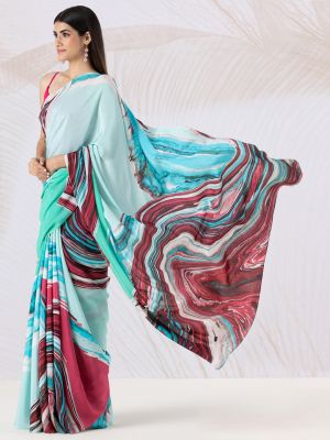 Hypnotic Spirals Saree
