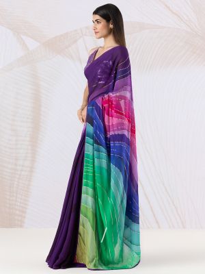 Rainbow Streams Saree