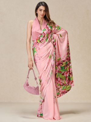 Flowers In Freefall Saree