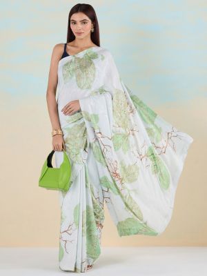 Smudged Florals Saree
