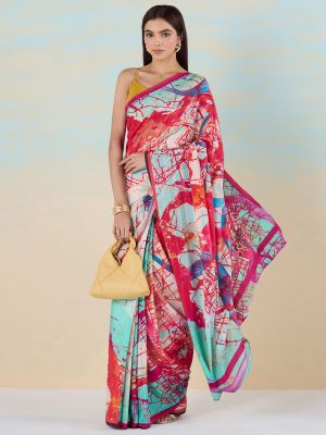 Geo Collage Saree