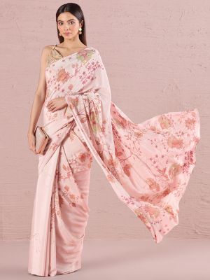 Mandarin Blooms Saree