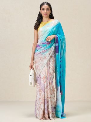 Colourful Imprints Saree