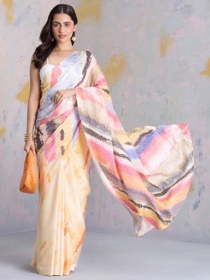 Pastel Strokes Saree