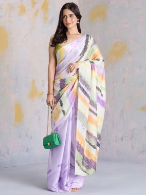 Pastel Strokes Saree