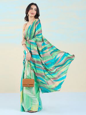 Oceanic Rhythm Saree