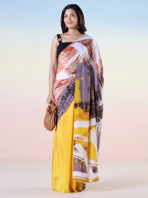 Abstract Alphabets Saree