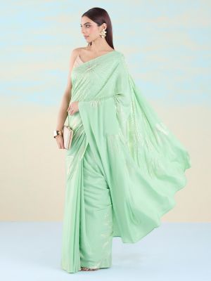 Sparkling Spirals Saree