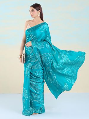 Golden Waves Saree