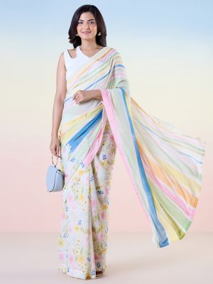 Floral Edge Saree