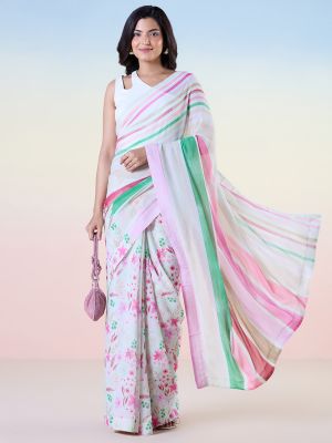 Floral Edge Saree