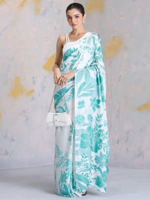 Floral Matrix Saree