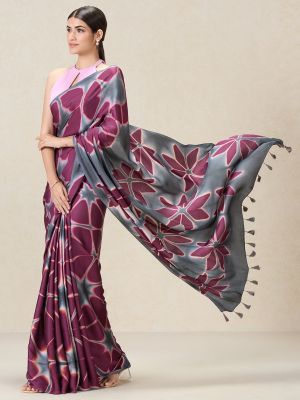 Bleached Blossoms Saree