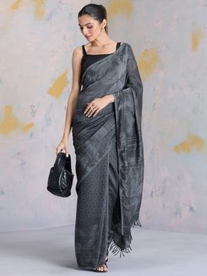 Monochrome Magic Saree