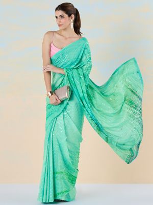 Glittering Pastels Saree