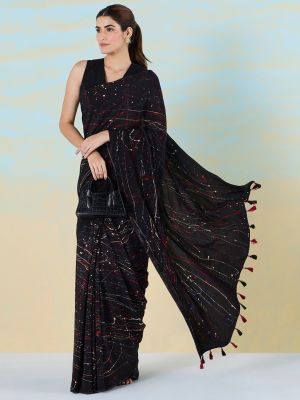 Nocturnal Waves Saree