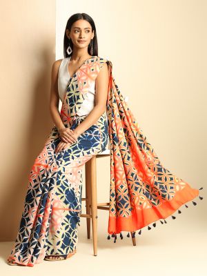 Sapphire Sunset Saree