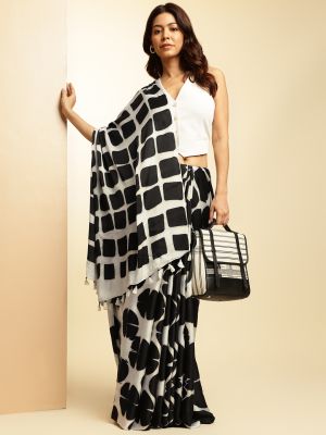 Charcoal Symphony Saree