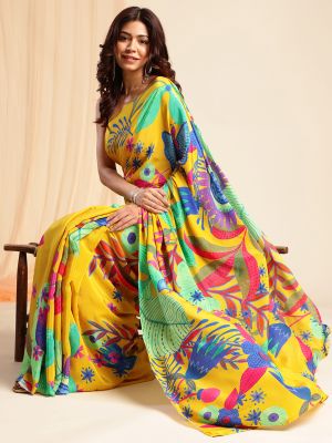 Sun burst meadow Saree