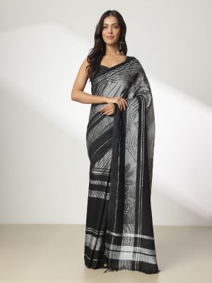 Charcoal Weaves Saree