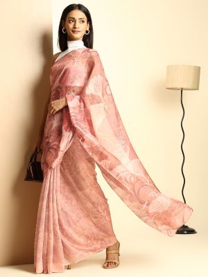 Monochrome mirage Saree