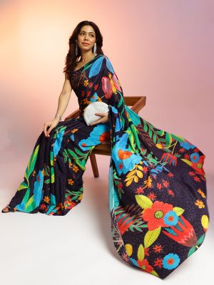 Tribal Blooms Saree