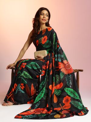 Floral Fusion Saree