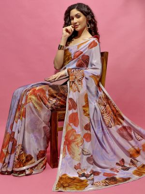 Pastel Stamps Saree