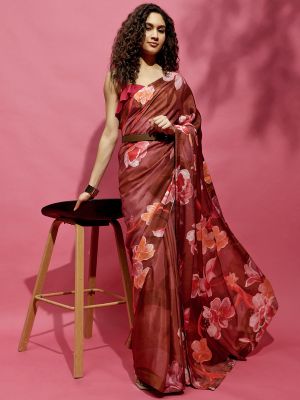 Velvet Rosevine Saree