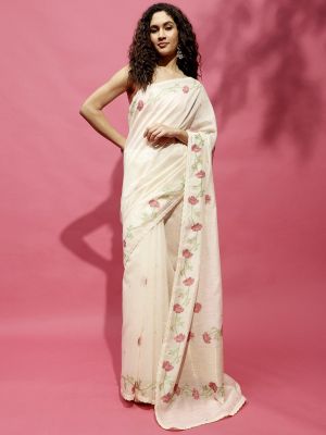 Handcrafted Petals Saree