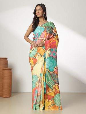 Golden Maze Saree