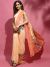 Floret Sprinkles orange liva crepe printed Saree